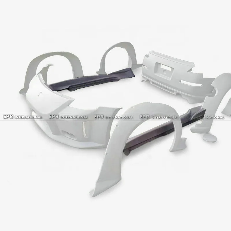 Szerokie progi boczne do NISSAN 350Z Z33 w stylu VS, wykonane z włókna szklanego.