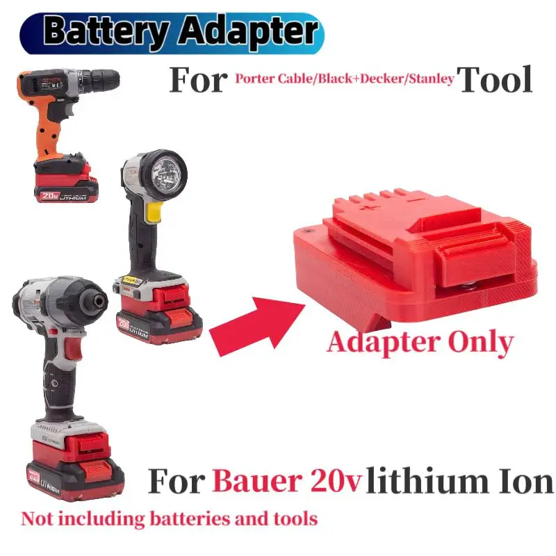 

Batteries Adapter For Bauer 20V Lithium Converter To For Porter Cable/Black+Decker/Stanley Tool Converter(No tools and battery)