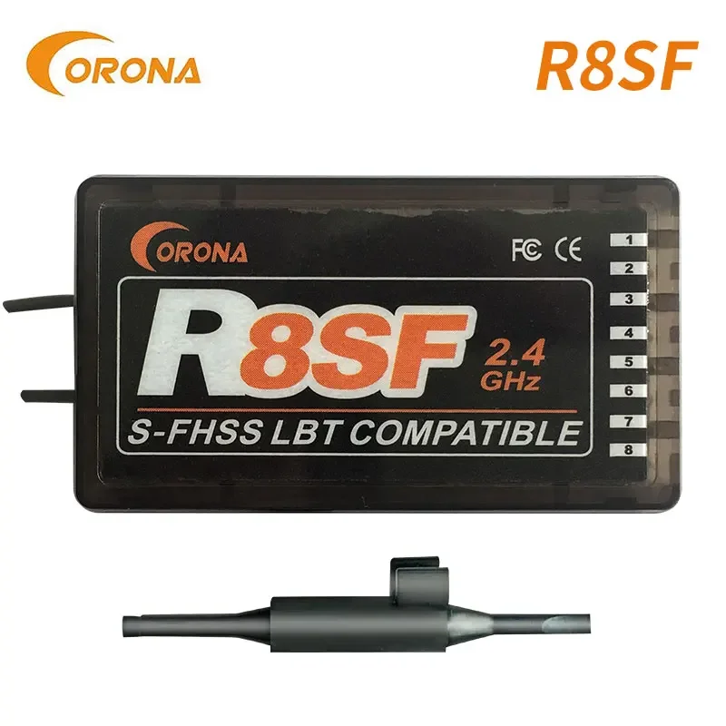Corona 2.4G R4SF R6SF R8SF S-FHSS/FHSS Receiver Compatible FUTABA S-FHSS T6J T8J T14SG 16SZ Airplane Helicopters Car