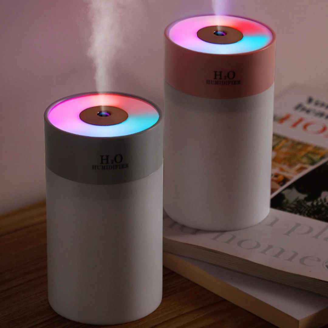 Humidificateur d'air portable à ultrasons USB avec lampe LED, diffuseur d'huiles essentielles, supporter ficateur de voiture, brumisateur d'anions aromatiques