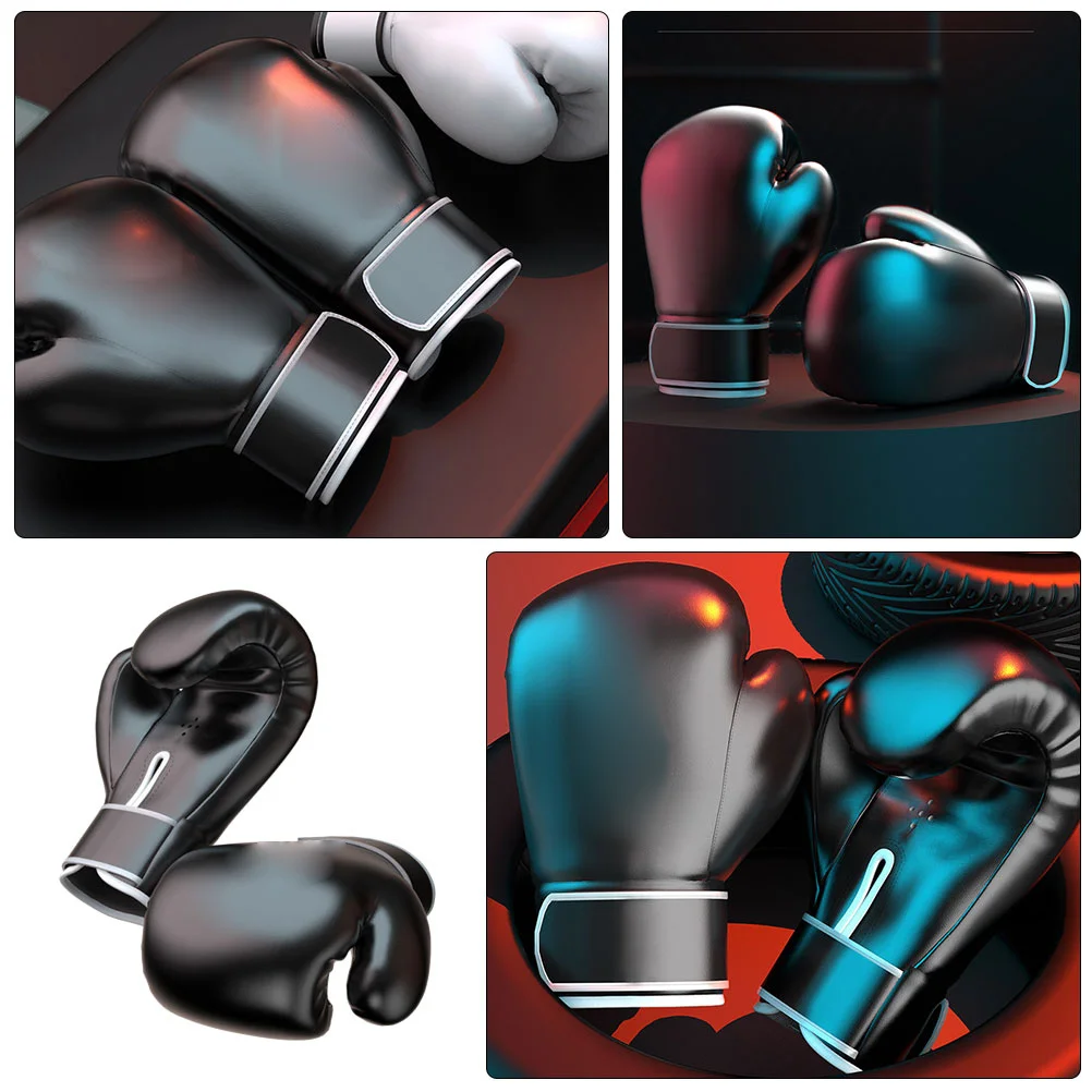 زوج واحد من قفازات الملاكمة PU للكبار معدات القتال للتدريب على حقيبة ثقيلة للعمل الملاكمة التايلاندية تجريب المصارعة