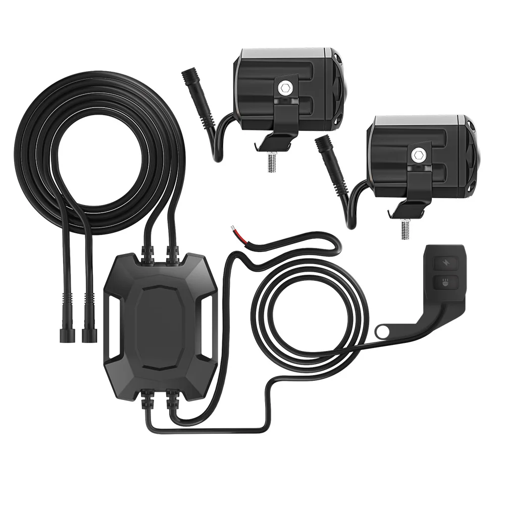 

36 Вт 3600LM мотоциклетный светодиодный прожектор высокой яркости белый желтый двухцветный мигающий объектив внешнее вспомогательное освещение лампа