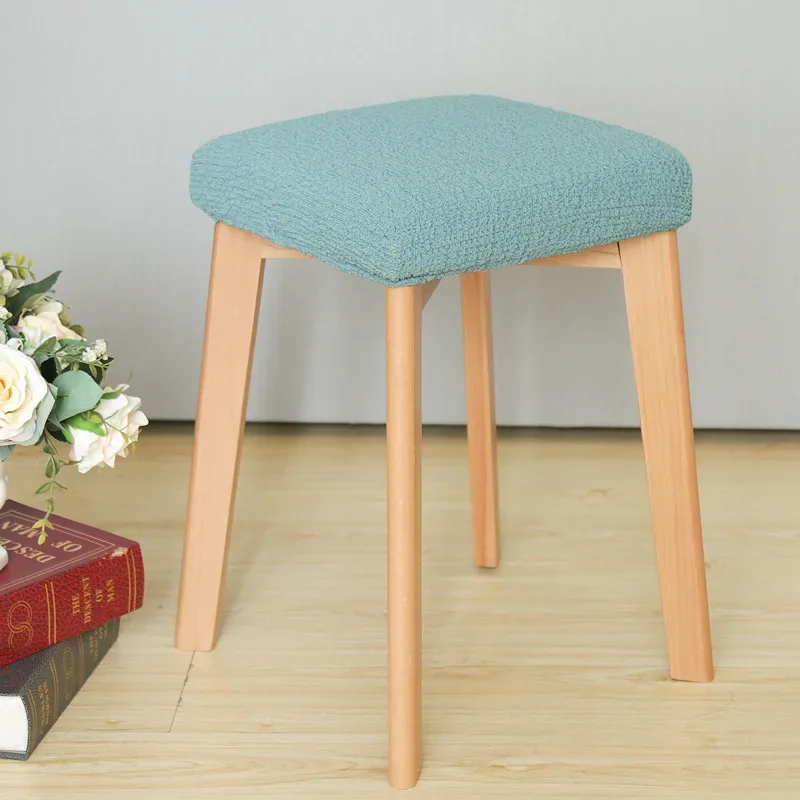 Square Stool Chair Covers Dining Room Household Elastic Seat Cover Chair Protector Living Room Home Decor fundas para sillas