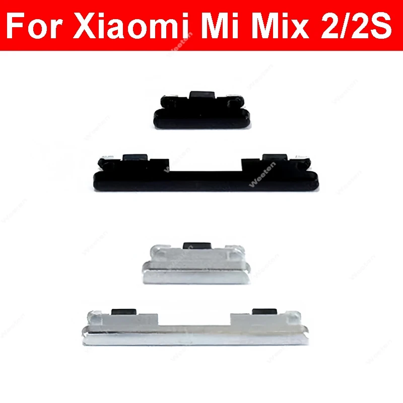 Botón de encendido/apagado y volumen para Xiaomi Mi Mix Mix2 Mix2S, botón lateral de encendido/apagado y volumen, piezas de repuesto.