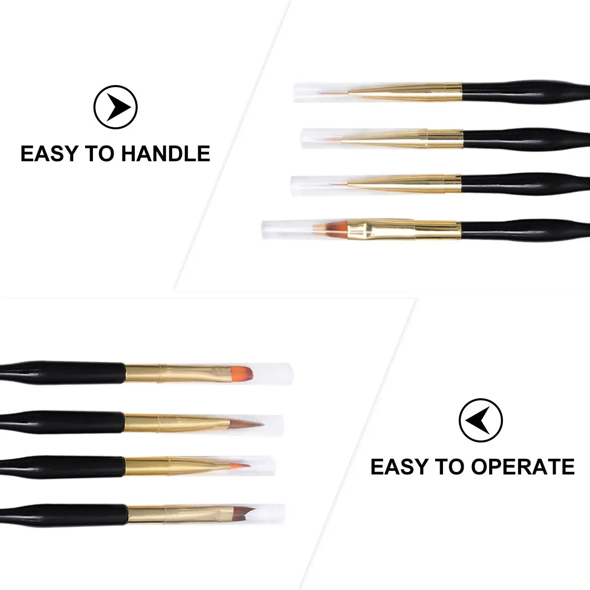 

Набор из 4 кистей для дизайна ногтей, двусторонние ручки-лайнеры для рисования, профессиональные инструменты для маникюра, инструменты для DIY-дизайна ногтей