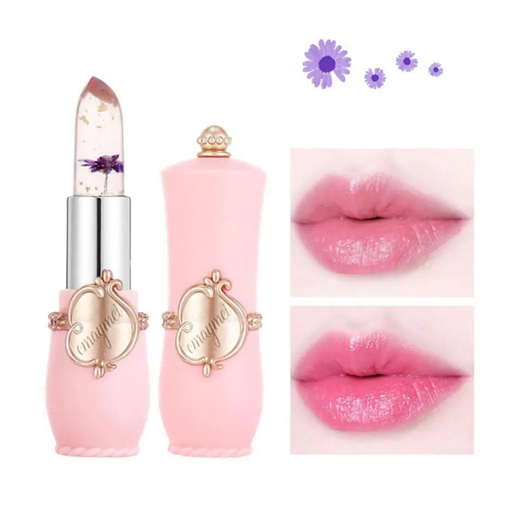 6 Sticks Transparent Moisturize Jelly Dried Flower Temperature Change Lipstick Crystal Clear Lipstick Set Makeup Cosmetic