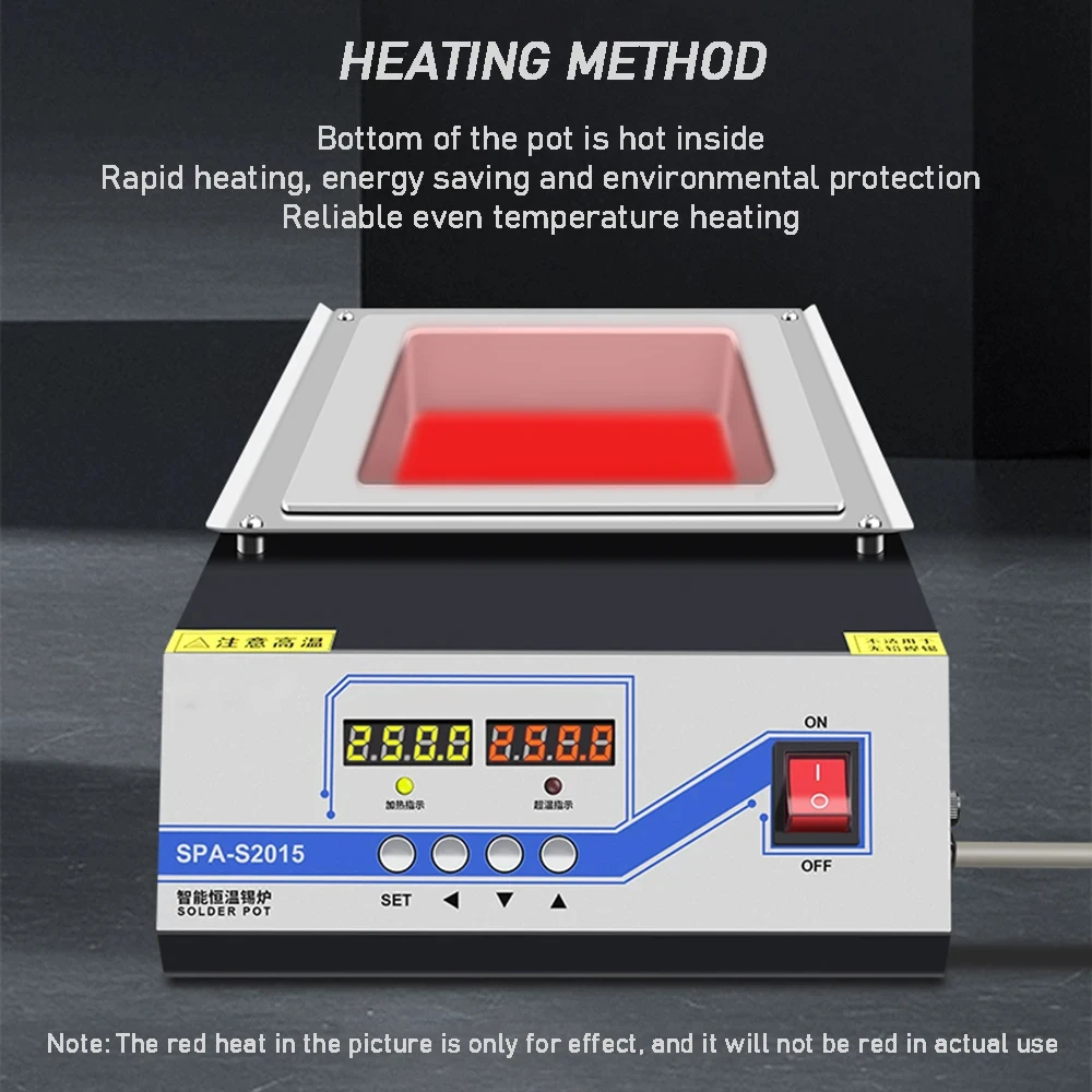 

Digital dip soldering machine constant temp soldering furnace 220V Desktop lead-free hot soldering Tin melting furnace