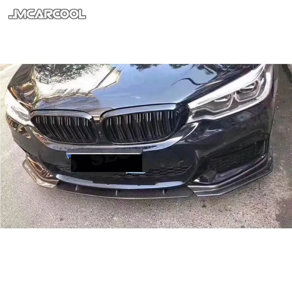 3ks uhlík vlákno přední lippe spoiler pro BMW 5 řada G30 G31 G38 M sport 2017 2018 2019 FD styl hlava hojnost brada dávat pozor