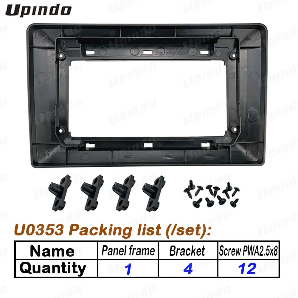 2 Din Universal Fascia 9 Inch Panel Change To 10.1 Inch Car Vadio Fascia Frame Car DVD Dash Kit Installation Frame Trim ABS+PC
