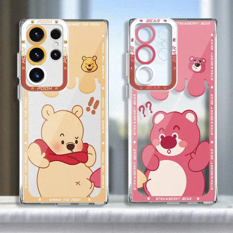 Winnie The Pooh Phone case For Samsung Galaxy S20 FE S24 Ultra S21 S22 S23 5G S10 Plus Note 20 Ultra 10 Plus S23 FE