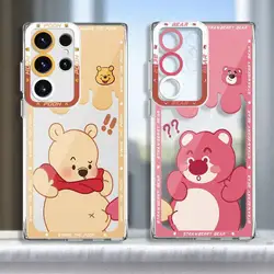 Winnie The Pooh Phone case For Samsung Galaxy S20 FE S24 Ultra S21 S22 S23 5G S10 Plus Note 20 Ultra 10 Plus S23 FE