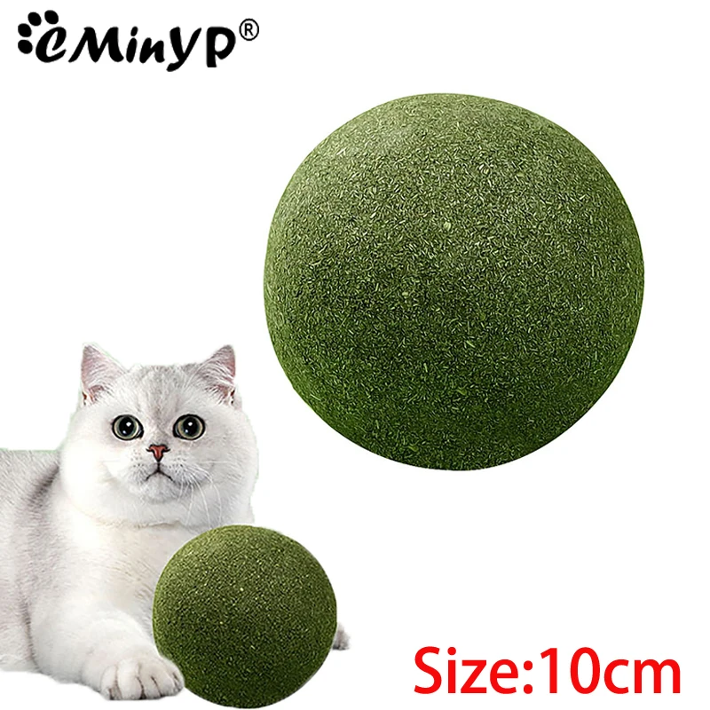 1PCS 10cm Large Catnip Ball Cat Grass Self-Hi Relieving Stuffy Insect Gall Fruit Giant Pet Bite Molar Wholesale Pet Cats Toy