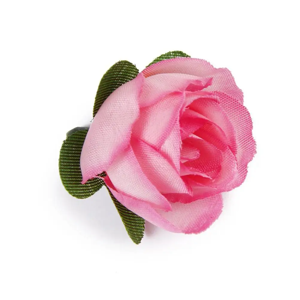 

60pcs Artificial Silk Rose Heads Lifelike Roses for Wedding Decor Bridal Party Home Office Pink Mini FlowersRose