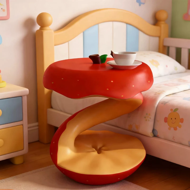 Living Room Furniture Creative Apple Simple Shape Small Dining Table Cute Cartoon Coffee Table Living Room Small Coffee Table