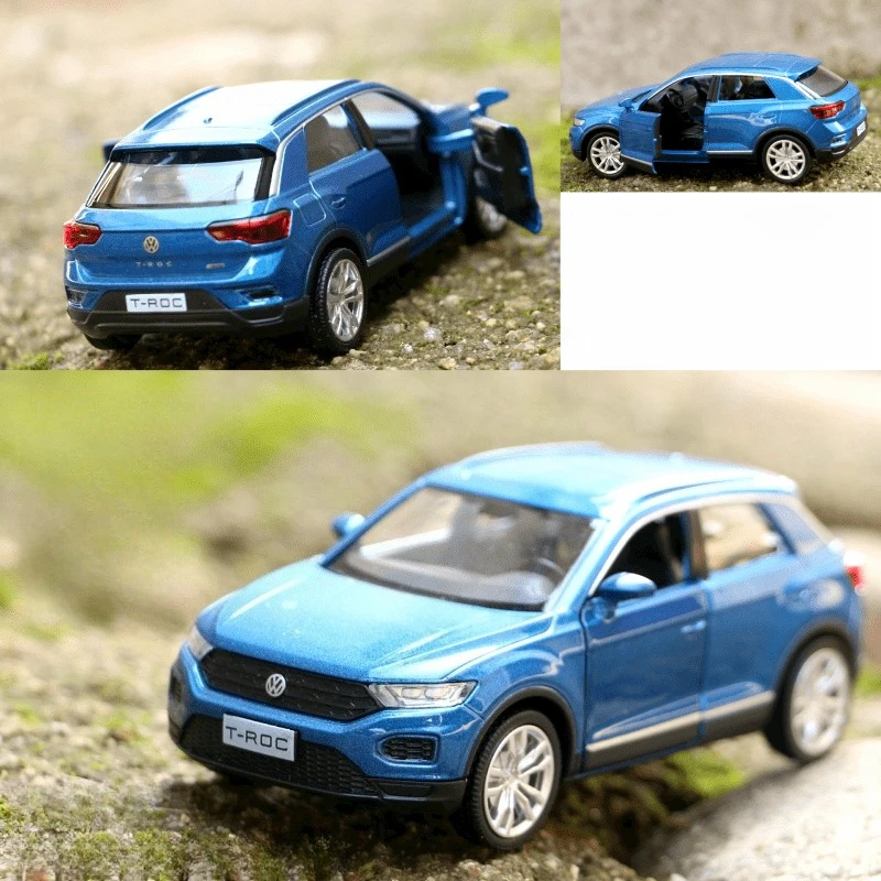 

Модели автомобилей T-Roc 1:36, литые под давлением, из сплава, игрушки, коллекционные миниатюрные машинки, украшения, подарки
