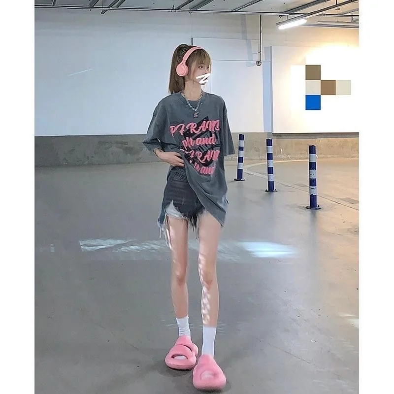 T-shirt a maniche corte Abbigliamento da festa casual da donna Cotone Comodo Vestibilità slim Elegante floreale Club Elegante donna rilassata Chic Trendy