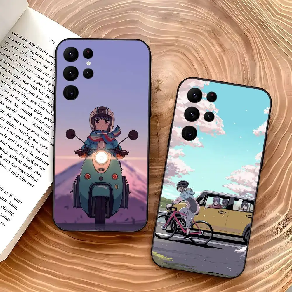 L-Laid-الظهر مخيم جراب هاتف لسامسونج S سلسلة S20 S21 S22 S23 S24 FE زائد الترا طباعة غطاء من البولي يوريثان