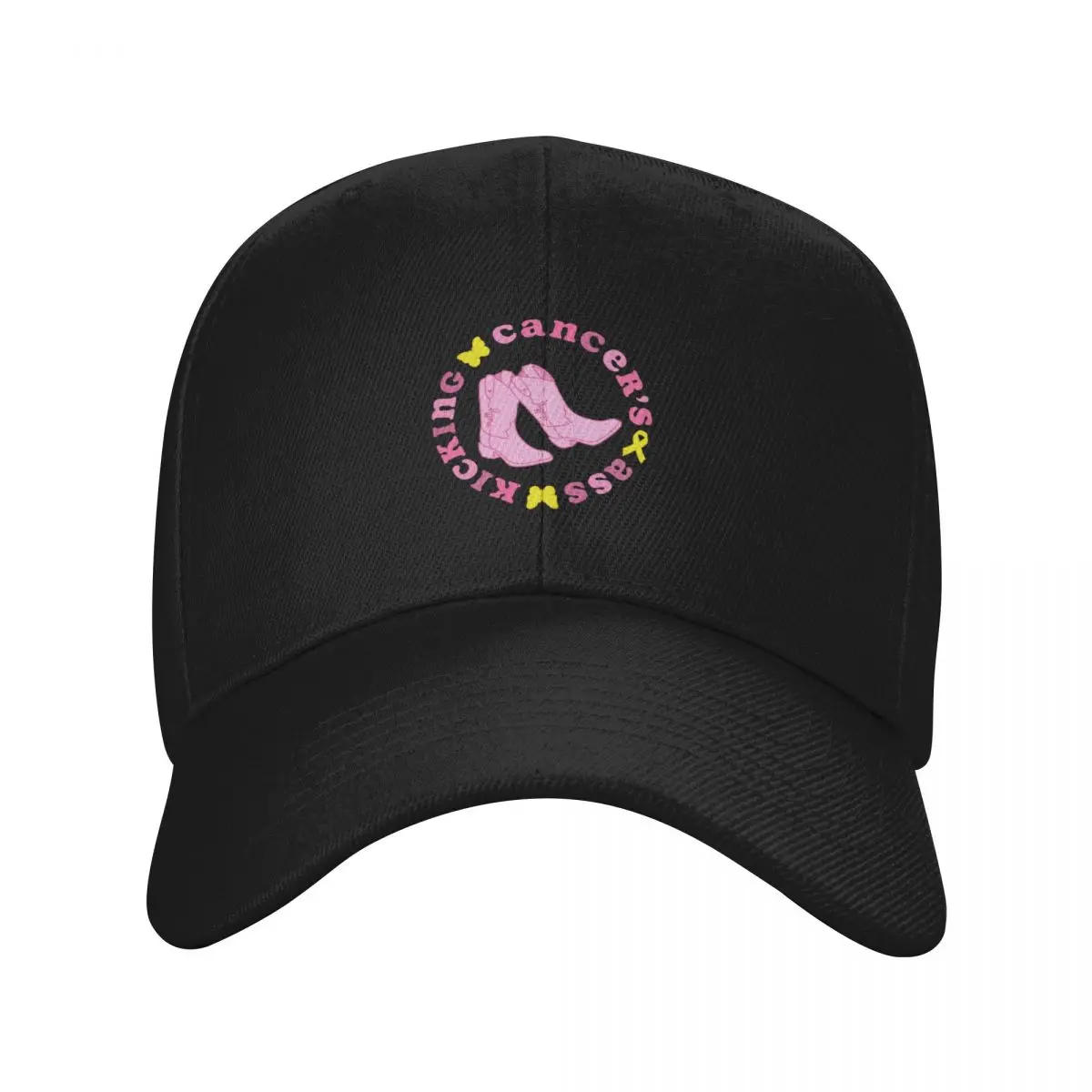 Kicking Cancer's Ass Baseball Cap Sun Cap Kids Hat Christmas Hat Men Golf Wear Women's