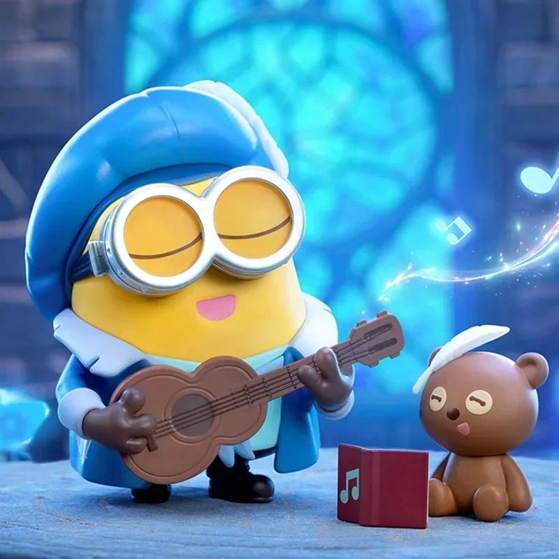 POP MART Minions Bedtime Stories door Bob en Tim Series Blind Box Mystery Box Guess Bag Speelgoed Pop Leuke Anime Figuur Desktop