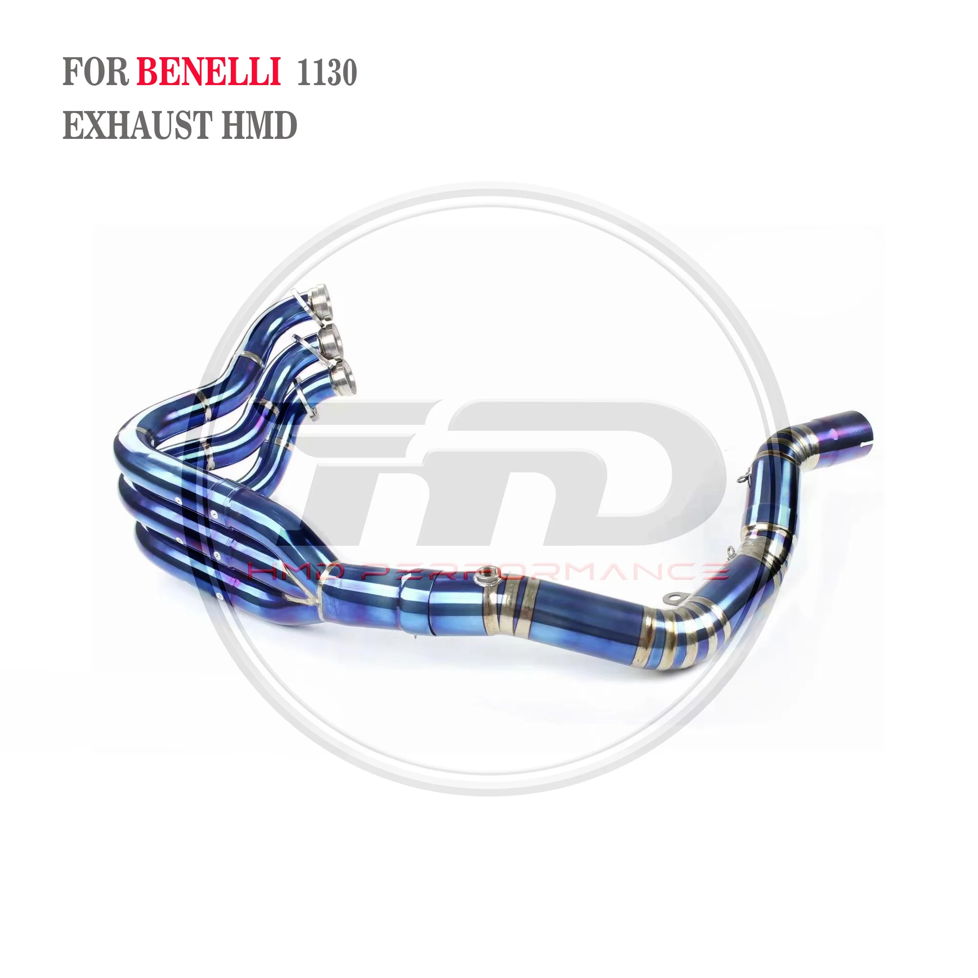 HMD Titanium Motorcycle Exhaust System Performance Catback For Benelli TNT 1130 Racing Muffler