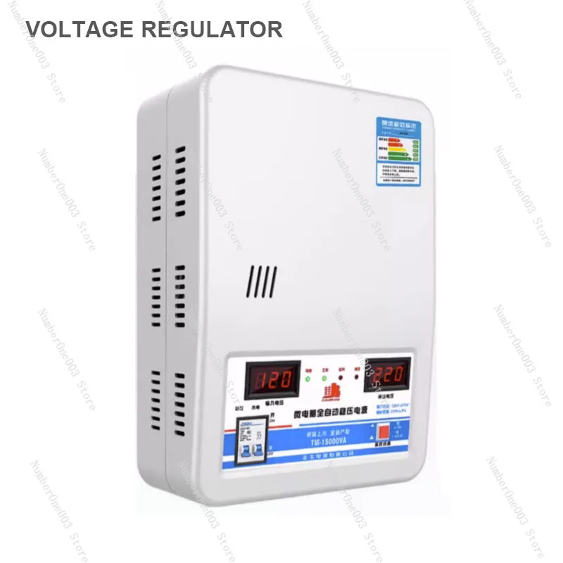 Voltage Stabilizer 220v Automatic Household High-Power 20kw Air Conditioner Special Dual Screen Digital Display Voltage Regulato