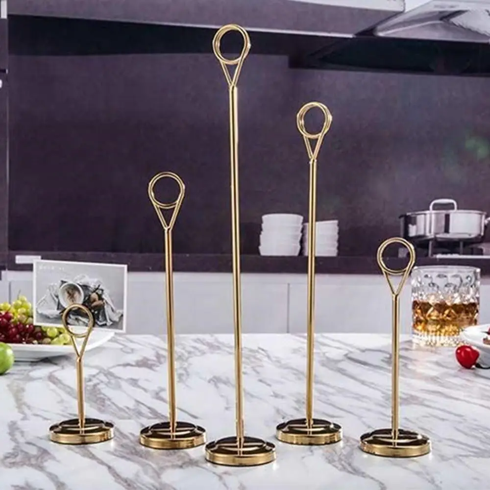 Round Table Number Holder Desktop Decoration For Memo Postcard Paper Picture Photo Clip Note Clamp Paper Stand Card Holder