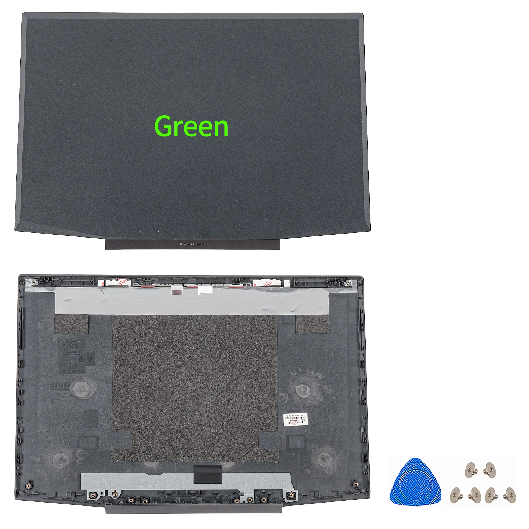 Imagem -02 - Lcd Tampa Traseira para hp Pavilhão Moldura Frontal Caixa Inferior Reparação Substituir Palmrest Dobradiças Verde 15-cx Tpn-c133