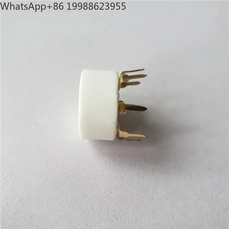 10pcs Ceramic Tube Socket 7 Pin Electrical Sockets Connectors GZC7-Y-B-G Gold-plated Seat Tube Holder 6J1 6Z4 6X4 6J4 Amplifier