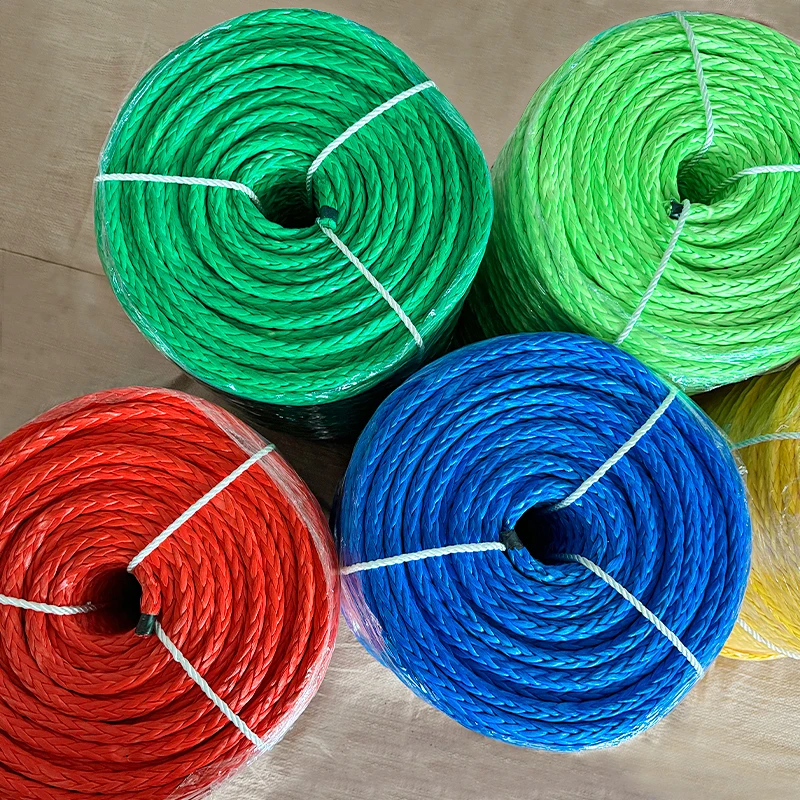 UHMWPE High Performance Rope 12 Strands Braid Mooring Line/ Heavy Lifting