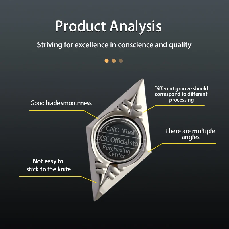Imagem -04 - Lâmina de Torno de Alumínio Cnc Inserções de Carboneto Peças de Ferramentas de Corte Ccgt06 Dcgt11 Tcgt09 Tnmg16 Wnmg08 ak ha Snmg12 Alta Qualidade