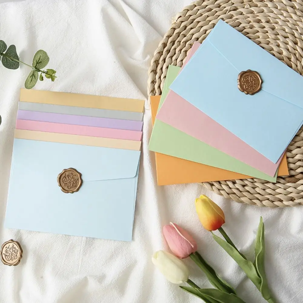 10pcs Mini Macaron Color Envelopes Candy Color Blank Macaron Color Greeting Cards DIY Card Packing Invitation Cards