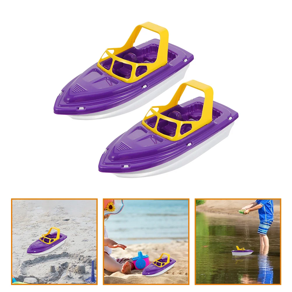 

2 Pcs Children's Beach Toy Set Sailing Speedboat Baby Bath Toys for Kids Ages 4-8 Girls