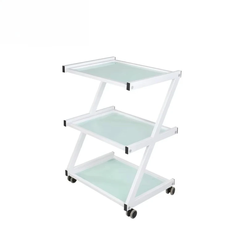Mobile High Quality Hair Salon Styling Cart Beauty Salon Trolley Cart with Drawer and Wheels