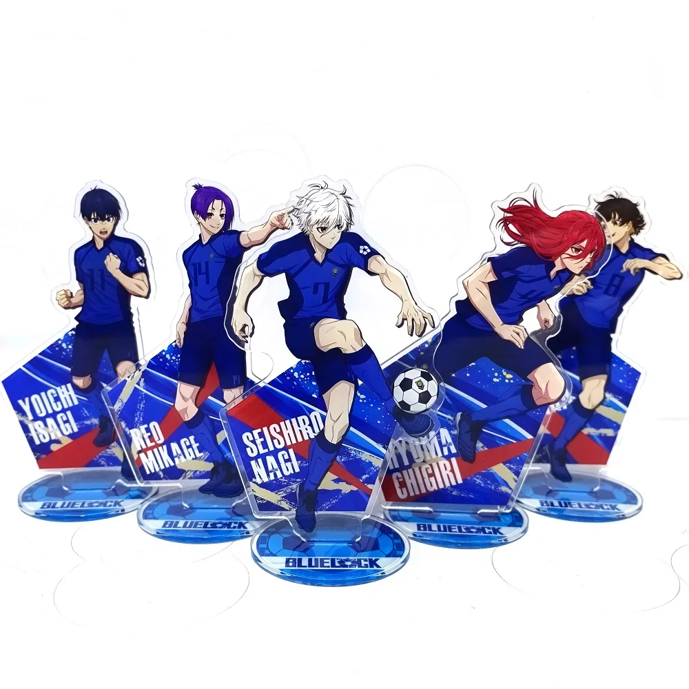 Blue Lock Anime Keychain Isagi Chigiri Bachira Nagi Acrylic Stand Model Plate Figure Desk Decoration Ornament Friends Gifts