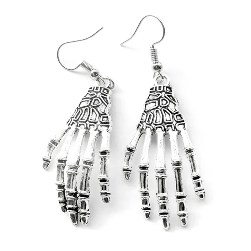 Hip Hop Punk Women Drop Earrings Fashion Skull Zombie Grim Reaper Simple Cool Cute Jewelry Handmade Girls Gift