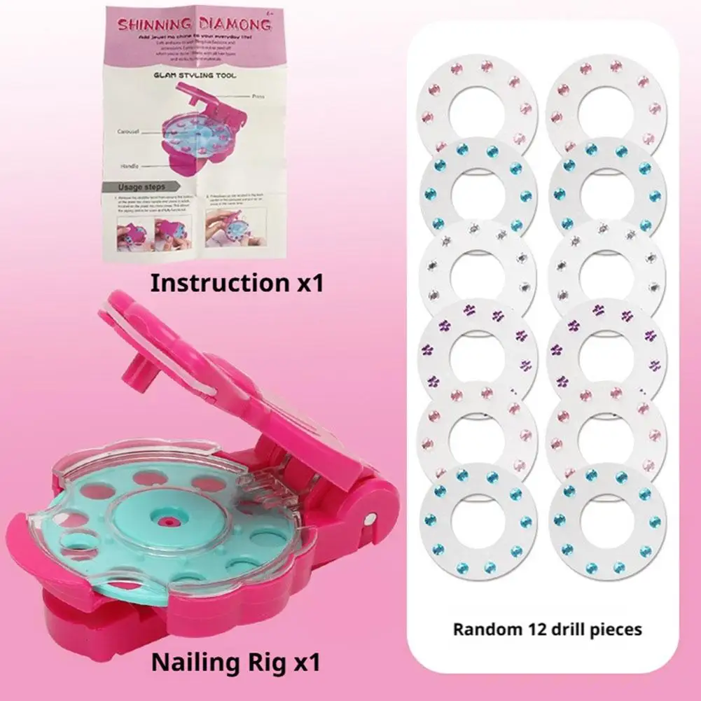 Magic Diamond Stamping Speelgoed voor Meisjes Haar Sieraden Druk Film Diamant Haaraccessoires DIY Set Kinderen Speelhuis Aankleden