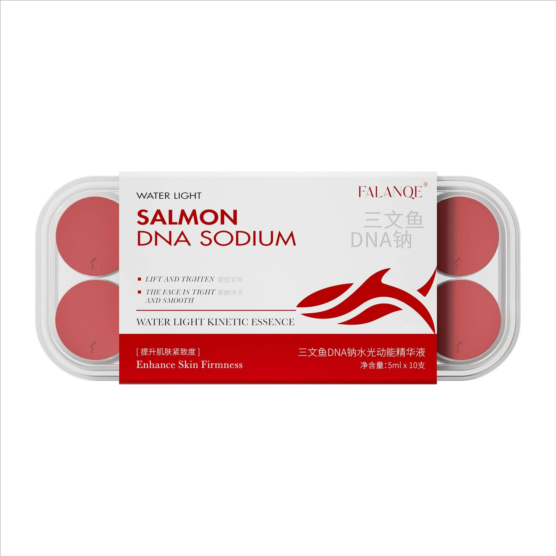 Korea 5ml*10pcs Sodium Salmon DNA Ampoule Skin Booster Serum Kit Hydrokinetic Serum Moisturize Rejuvenation SPA SkinCare