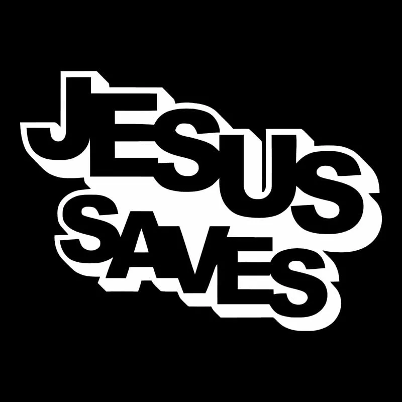 JESUS SAVES Religious Christian Car Sticker Automobiles Exterior Accessories Vinyl Decals for Bmw Audi Ford Window Toilet Wall