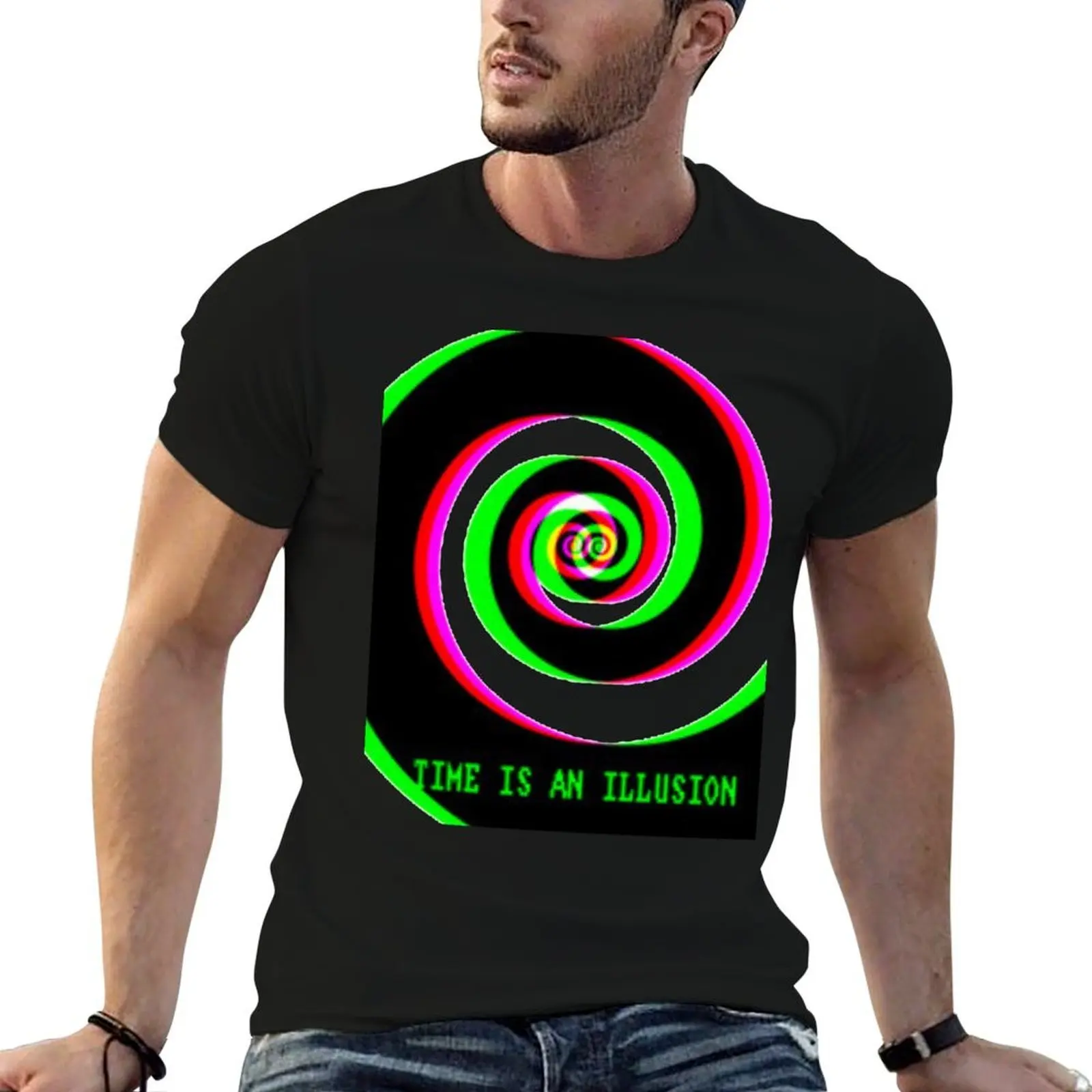 

Time Is An Illusion T-Shirt t shirt man plain t shirt man luxury t shirts for man pack white T-shirt