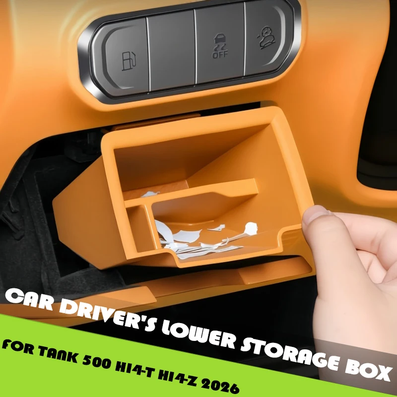Car Driver's Lower Storage Box Fit for GWM Tank 500 Hi4-T Hi4-Z 2026 Modified Driver's Lower Silicone Storage Box Upgrade Parts