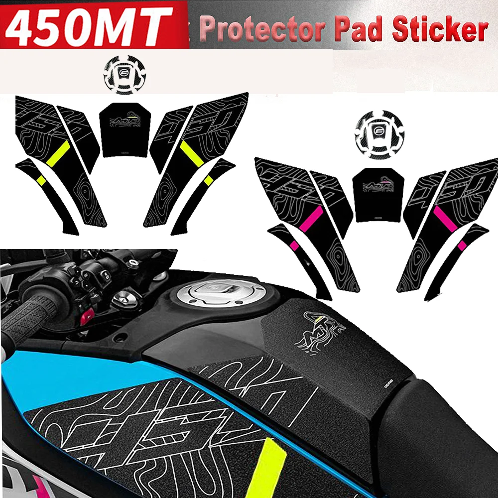 

For CF MOTO 450MT Tank Pad 3D Covers Stickers Motorcycle Accesories Tankpad Fueltank Protector Carbon Decals CFMOTO MT450 MT 450