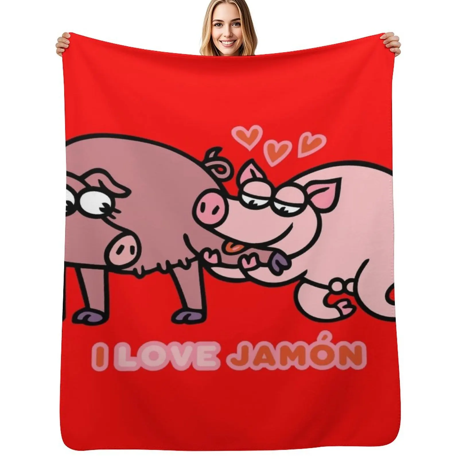 

I Love Ham Throw Blanket halloween christmas decoration Warm Blankets