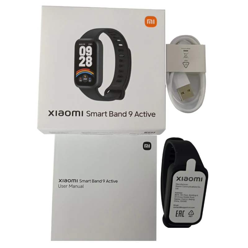 Global Version Xiaomi Smart Band 9 Active 18-day Battery Life Modes 1.47\'\' Display 5ATM All-day Health And Fitness Monitoring