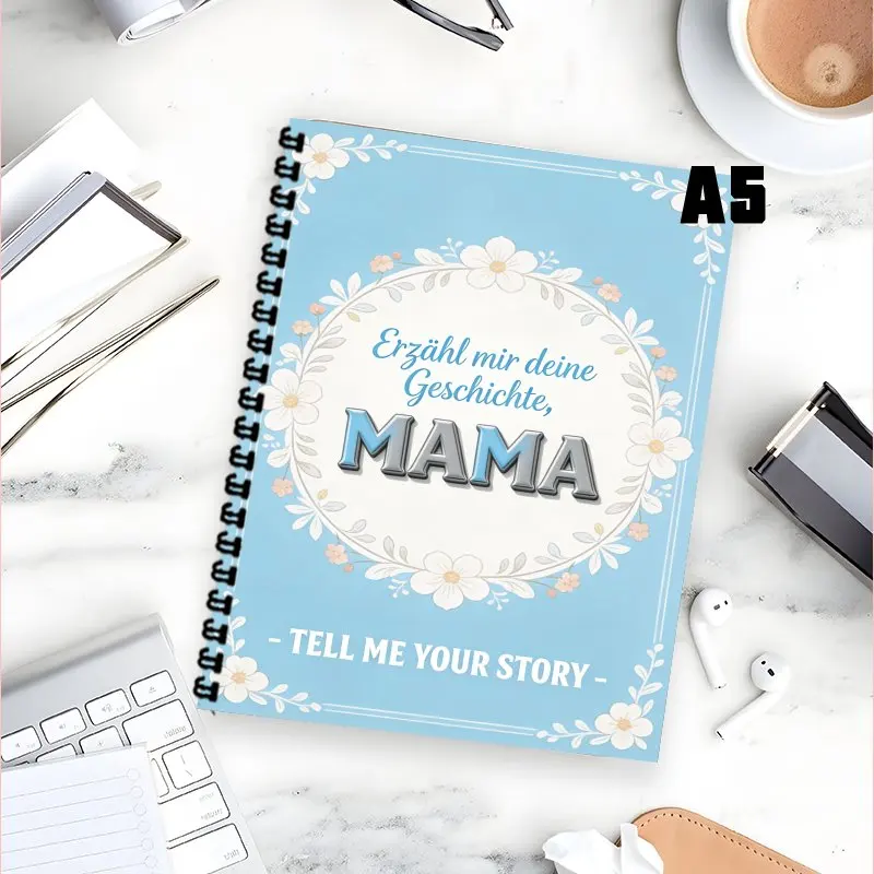 A5 German Mom's Life Story Journal, Mother's Day Gift Notebook - A Mother's Guided Journal & Keepsake to Share Her Life Story