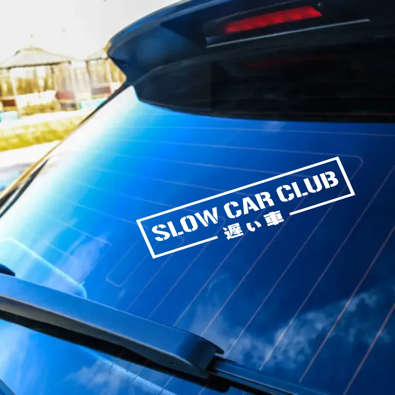 

Slow Car Club JDM Vinyl Car Decal Japanese Kanji Vinyl Window Bumper Decor Stickers Die Cut Decoration #357
