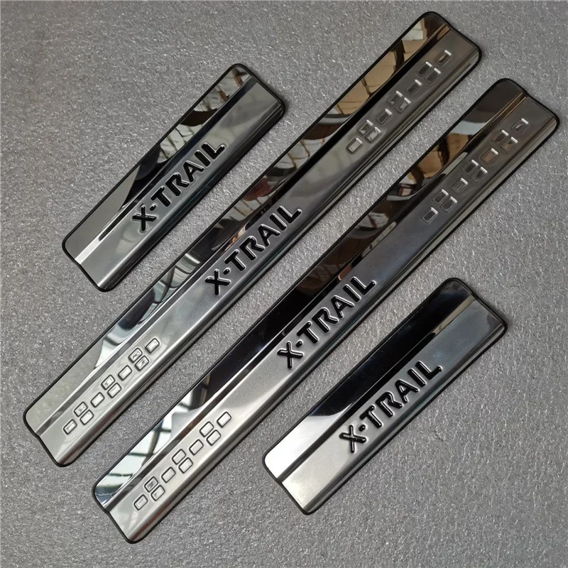 For Nissan X-Trail 2014-2021 stainless steel car welcome pedal threshold guard plate anti-scratch protection car accessories