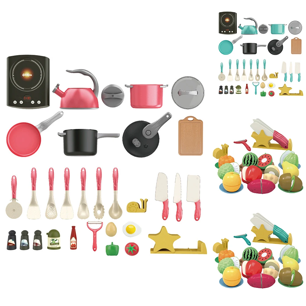 21pcs/31pcs Play Kitchen Accessories Toy For Kids Play Food Sets Pretend Play Kitchen Toys Set For Boys Girls Birthday Gifts