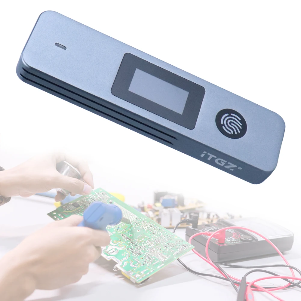 Obudowa na dysk SSD 10 Gbps, etui na dysk twardy SSD M-Key B + M Key, przenośna obudowa na SSD z wizualnym szyfrowaniem na odcisk palca dla dysków SSD 2230 2242 2280