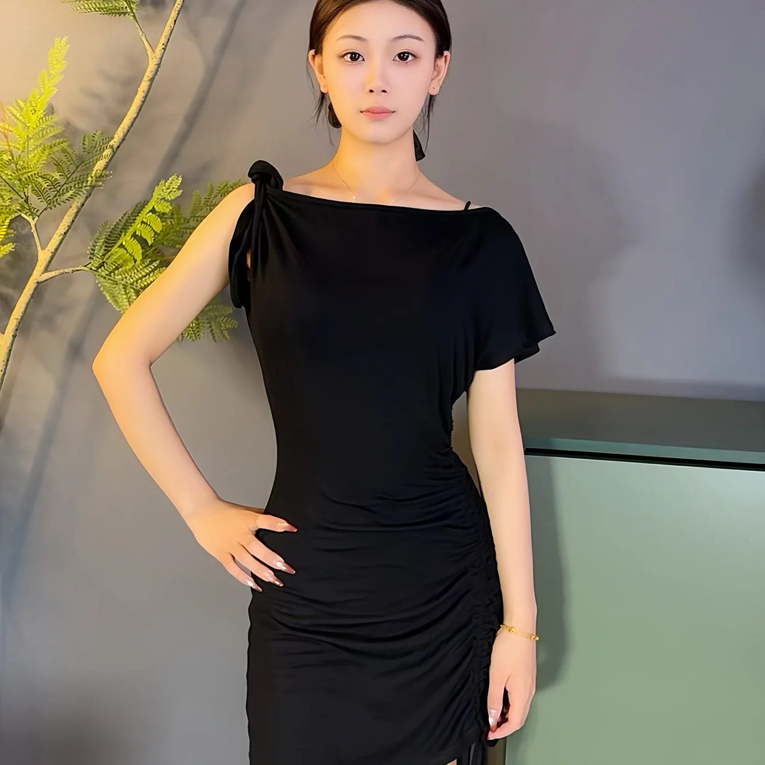 2025 فستان رقص اللاتينية للنساء مثير غير النظامية ممارسة الملابس تشاتشا رومبا تانجو الكبار الإناث أزياء رقص اللاتينية DQS21321 #3