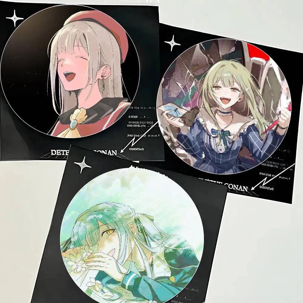 Wakaba Mutsumi BanG Dream Anime Round Badge Lapel Pins For Backpacks Briefcase Laser Brooch Clothes Gifts
